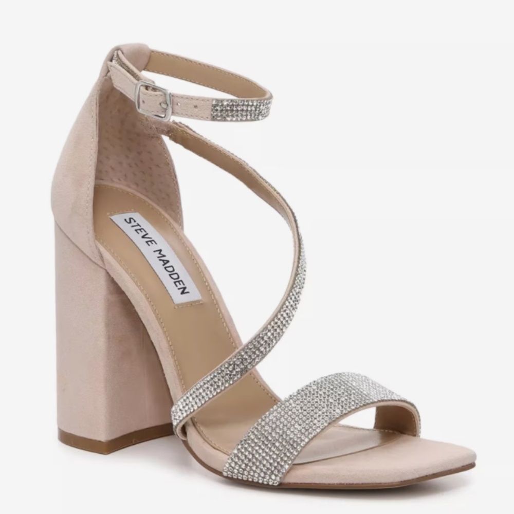 STEVE MADDEN | VARALI SANDAL | WOMEN SIZE: 8 | SUEDE  | 4" BLOCK HEEL